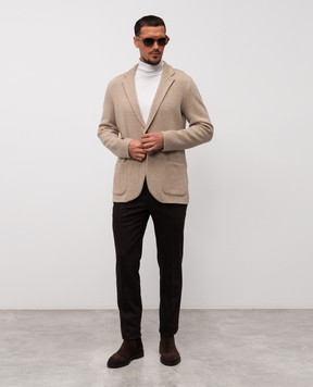 Cashmere&Whiskey Бежевый кардиган из кашемира MU9471312341R