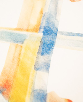 Off-White Дитяча футболка кольору айворі з принтом Arrow Watercolor 44BAA002F26J00A
