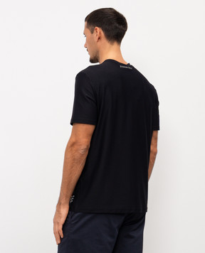 Stefano Ricci Чорна футболка з фактурною емблемою M6H54R0040PAEA1S