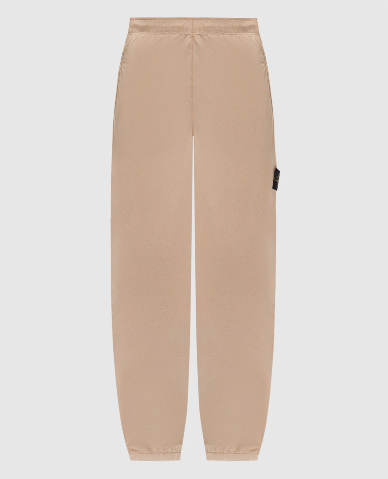 Бежевые джоггеры с патчем логотипа