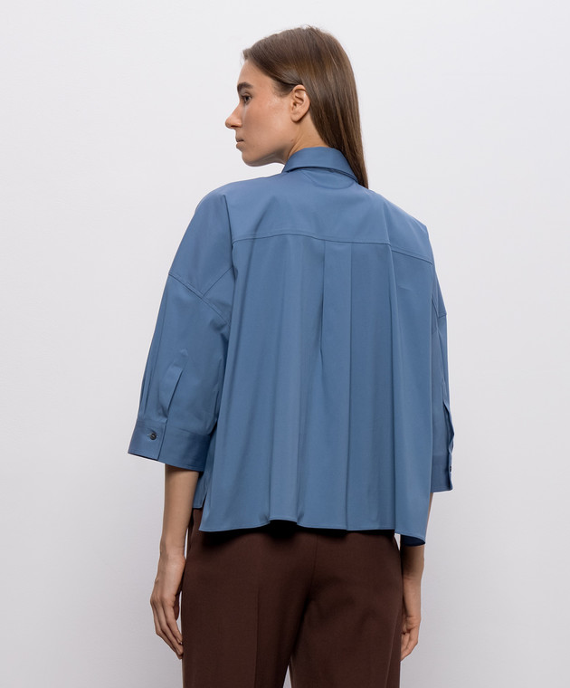 Brunello Cucinelli Синяя рубашка с цепочкой мониль MP091M3A36 изображение 4