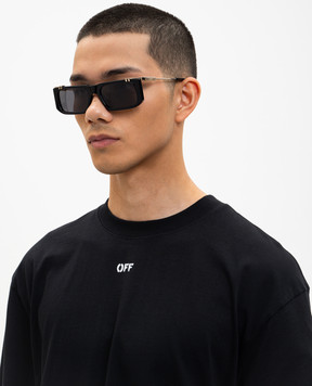 Off-White Черные очки с логотипом OFF OW2032100755