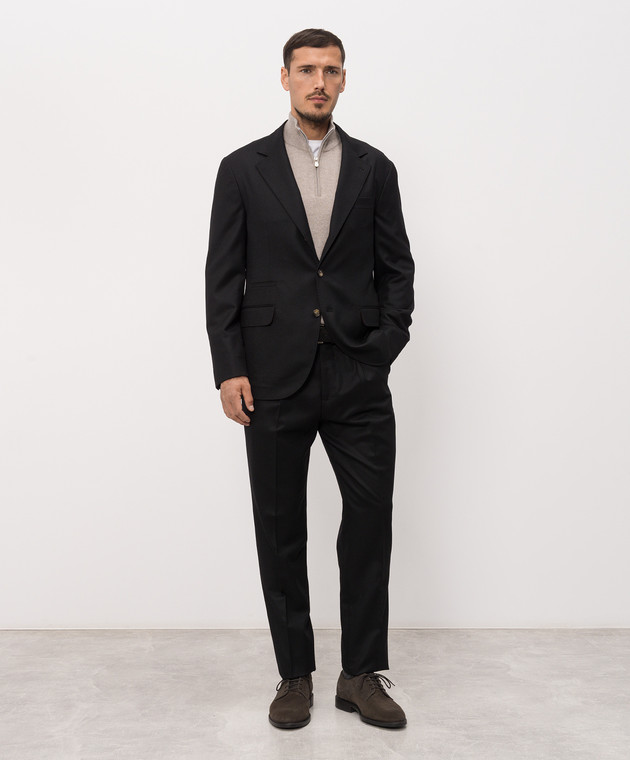 Brunello Cucinelli Чорний костюм з вовни ME226LDTH зображення 3