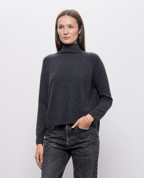 Max Mara Weekend Серый гольф ZARINA из шерсти и кашемира WKDZARINA