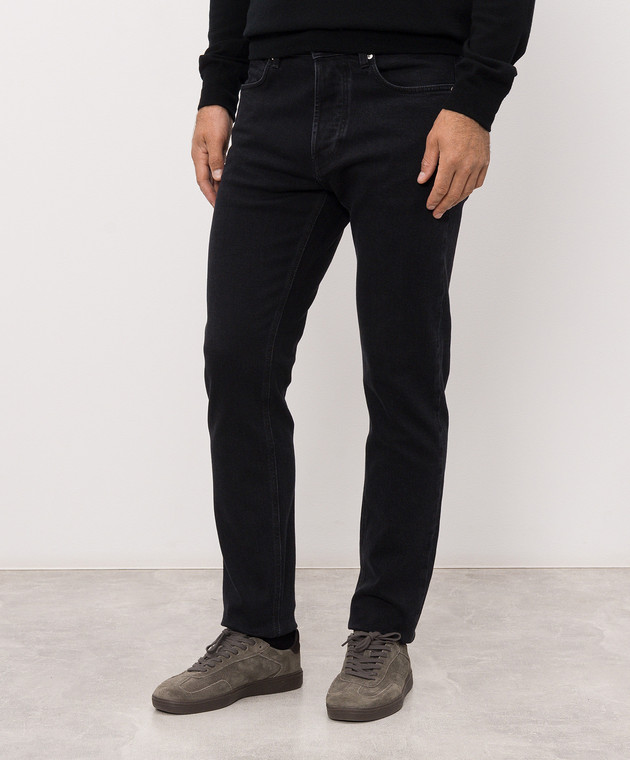 Stone Island Темно-синие джинсы с патчем L2S14J100007S0J11 изображение 3