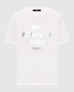 Max Mara Weekend Біла футболка TENUE з принтом WKDTENUE