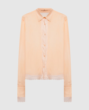 Ermanno Scervino Помаранчева блуза з мереживом D482K312RXFU