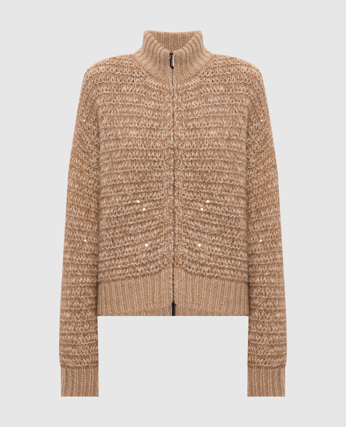 Бежевый кардиган с шерстью альпаки
