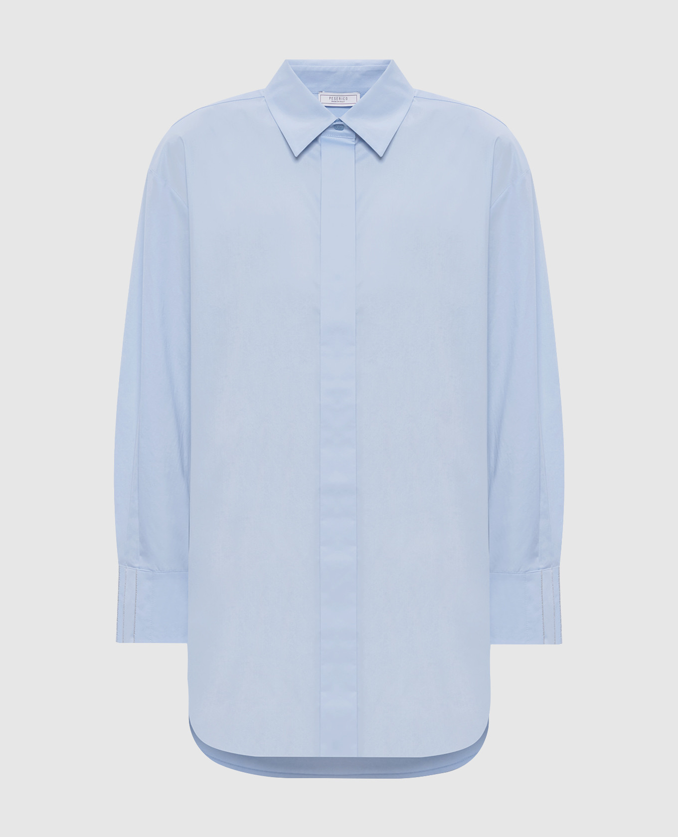 Голубая рубашка с цепочкой мониль