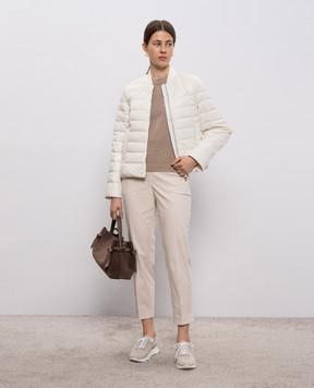 Peserico Белые брюки с отворотами A04629U01037