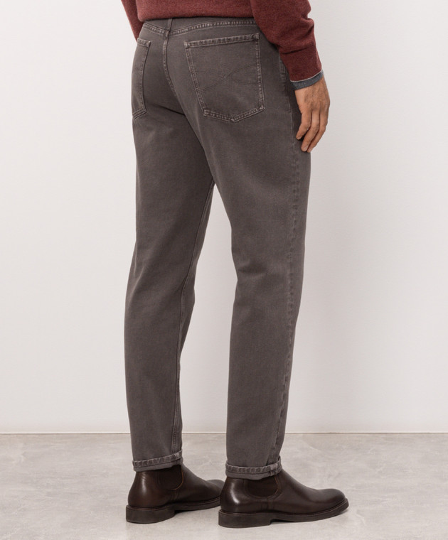 Brunello Cucinelli Сірі джинси з емблемою M237PO2090 зображення 4