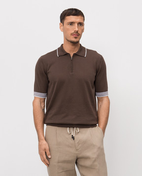 Peserico Коричневое поло R59478F149173N