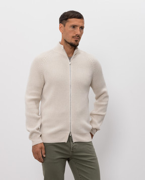 Brunello Cucinelli Бежевий кардиган з кашеміру M22700506