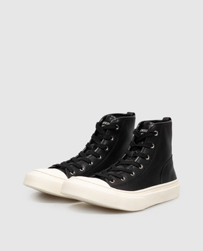 Ann Demeulemeester Черные кожаные хайтопы Ycke B0014406LT208