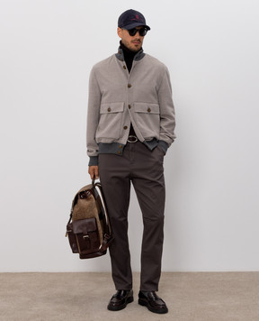 Brunello Cucinelli Коричневые брюки M289LS1050
