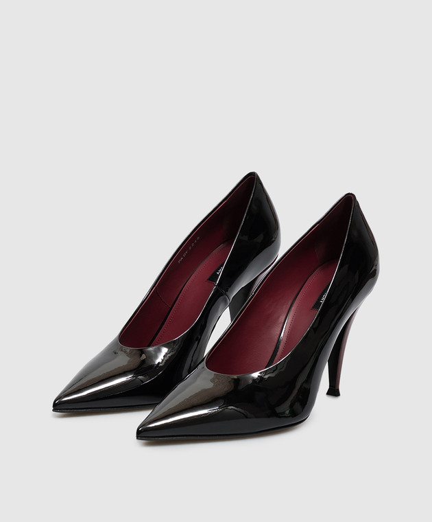 Givenchy Чорні шкіряні лаковані туфлі BE405UE1K6 зображення 2