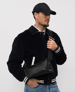 Alexander McQueen Чорна шкіряна сумка T-Bar 8346551VDBF