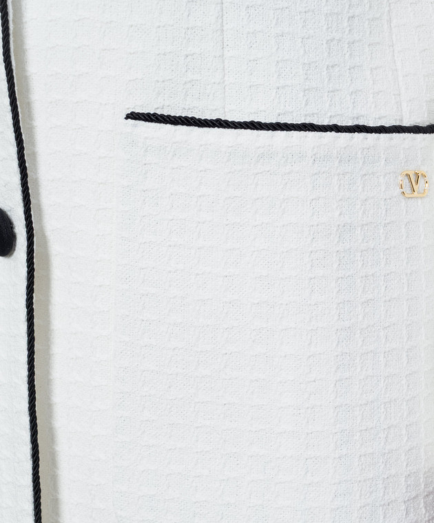 Valentino Білий твідовий жакет 9B3CE620ACV зображення 5