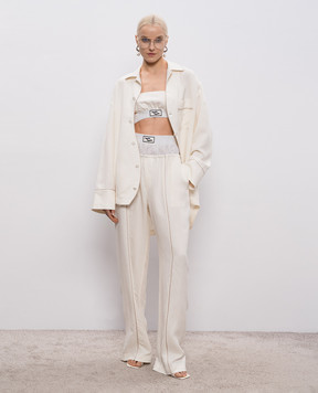 SSHEENA Бежевая рубашка Cody с льном 26SSCODYTS26012