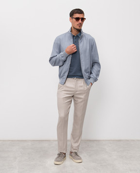 Enrico Mandelli Бежеві штани з кашеміру GYM02B5607