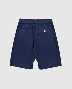 Brunello Cucinelli Дитячі сині шорти з логотипом BB422921TB