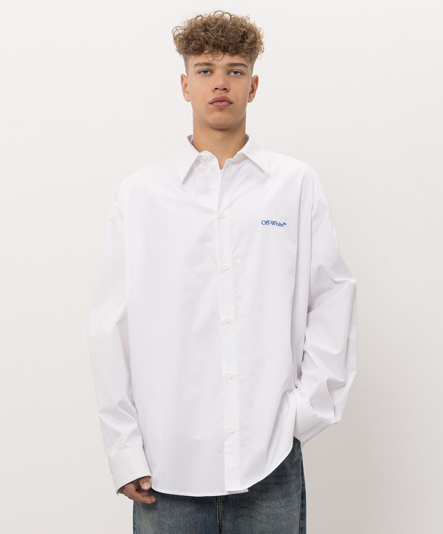 Off-White Біла сорочка Bacco Arrow 44MGE055F26F002 зображення 3