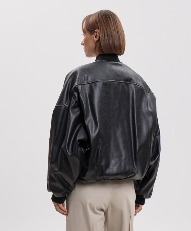 Maison Margiela MM6 Черный бомбер с тиснением логотипа S52AM0358M35455 изображение 4