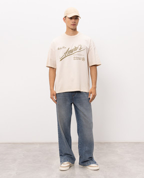 AMIRI Бежева футболка QUALITY GOODS AMTOJR1194