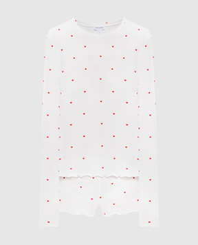 Dore & Rose Біла піжама в принт VALENTINECOTTONPJSET