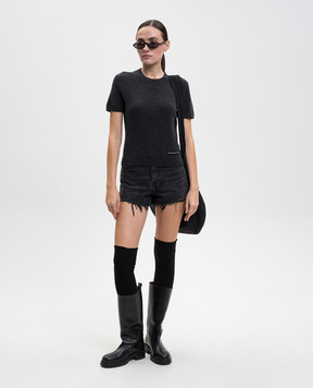 Alexander Wang Сірий топ з вовни з логотипом 4KC1261114