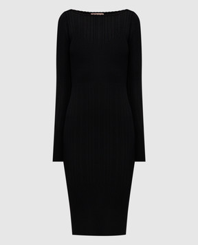 Twinset Чорна сукня з логотипом 252TT3220