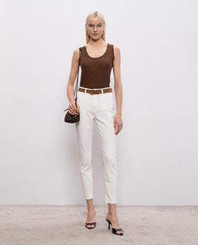 Max Mara Weekend Джинсы ABITURO цвета айвори WKDABITURO