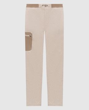 Sease Бежеві спортивні штани з льоном PT056TJ202
