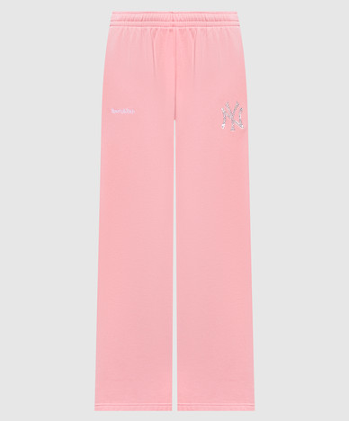 Розовые утепленные спортивные штаны Yankees