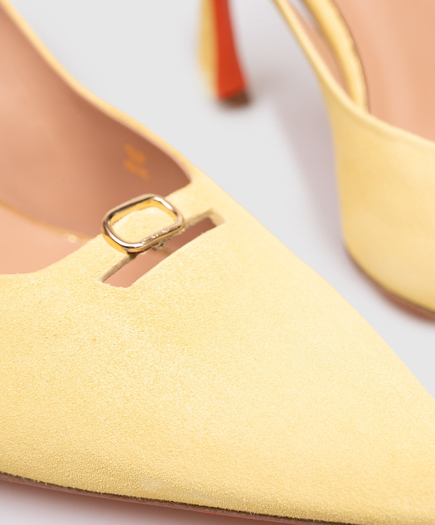 Santoni Жовті замшеві слінгбеки WDBH72106HA2NHZW зображення 5