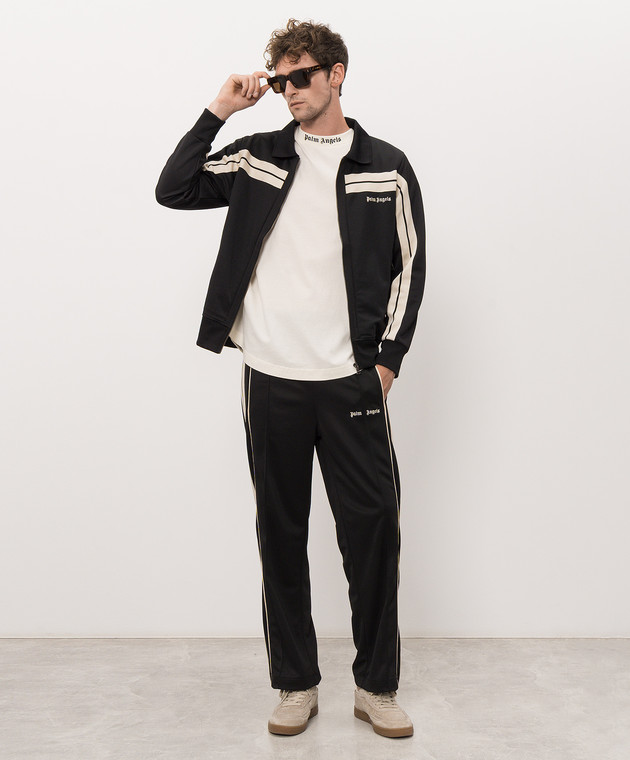Palm Angels Черные спортивные штаны с тесьмой PAMCJ003FB001 изображение 2