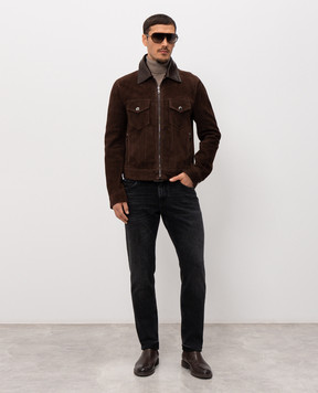 Dolce&Gabbana Коричневая замшевая куртка G9BWJLHULY1