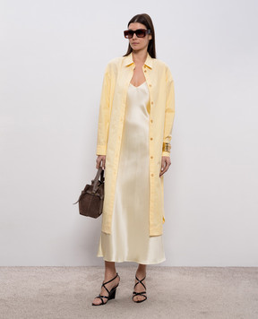 Khaite Желтое платье миди Taja 55994120