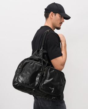 Dolce&Gabbana Черная кожаная сумка-трансформер с логотипом BM2117AU996