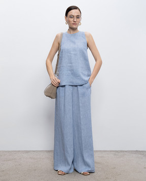 Peserico Блакитний топ з льону S0820102600