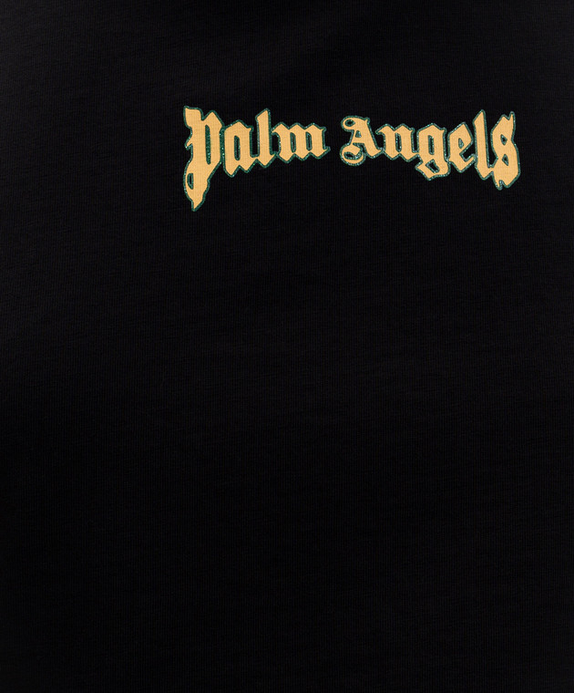 Palm Angels Черная укороченная футболка с логотипом PWAA054S26JER003 изображение 5