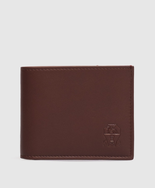 Brunello Cucinelli Коричневый кожаный портмоне Smooth MWZNBU006