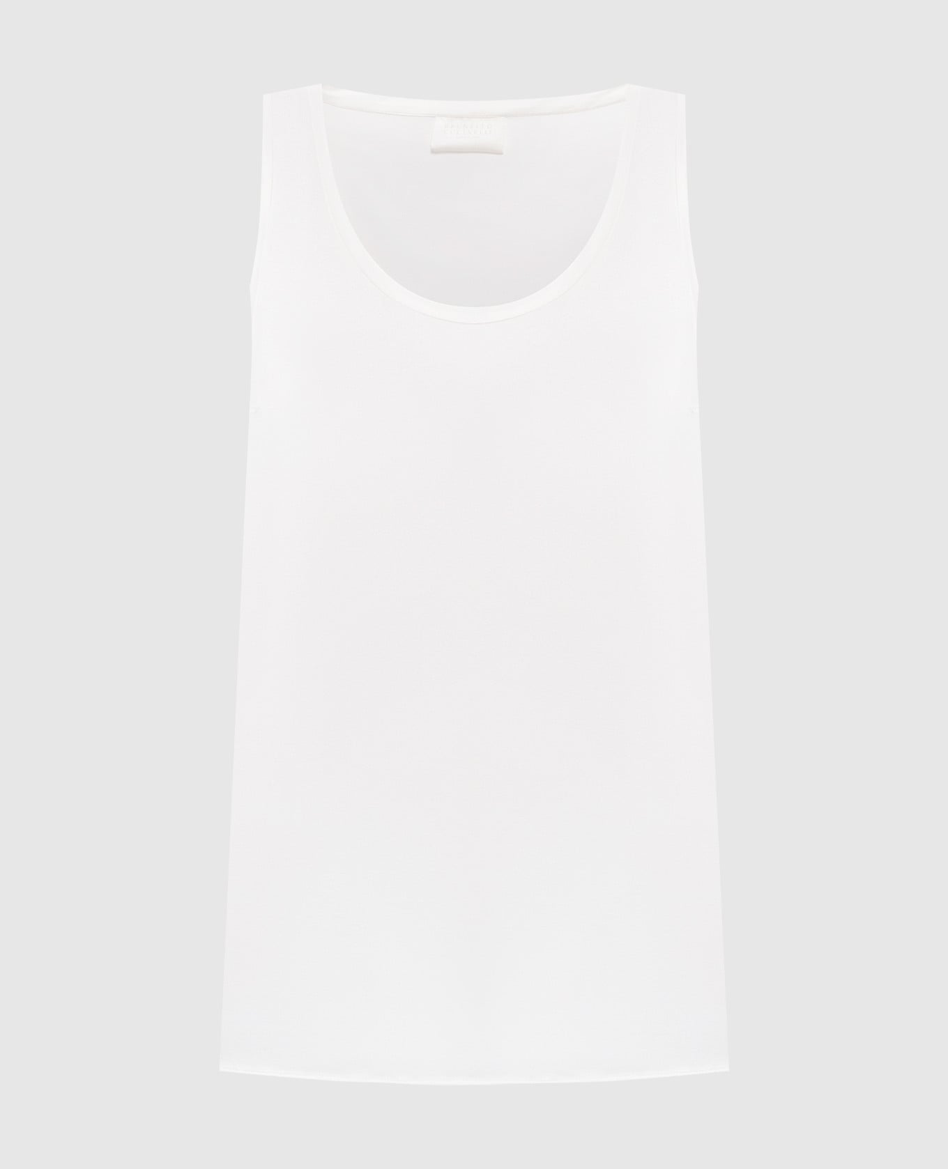 Белый топ из шелка