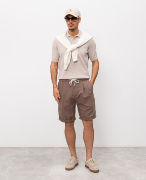 Brunello Cucinelli Бежеве поло у візерунок M29806205