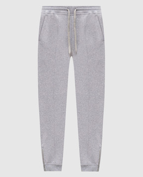 Brunello Cucinelli Серые меланжевые спортивные штаны MW8633263G