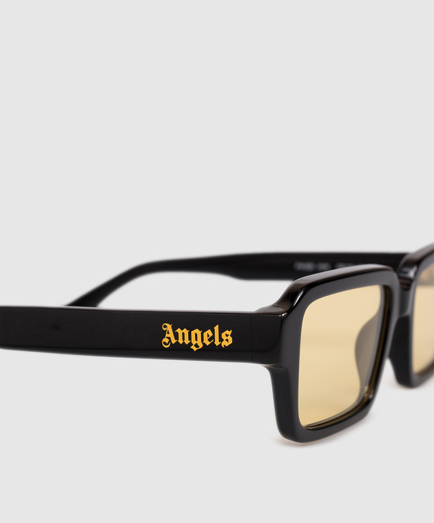 Palm Angels Черные очки с принтом логотипа PA1025101853 изображение 4