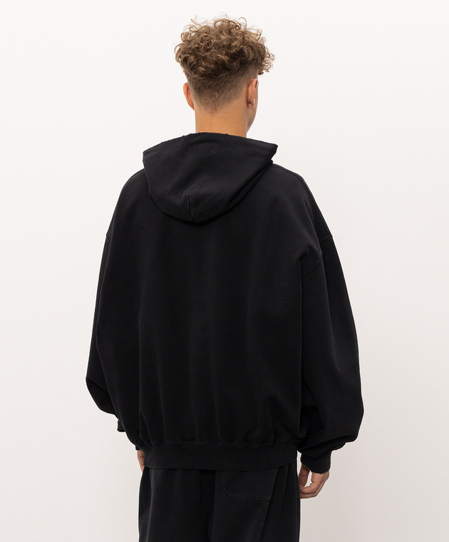 Vetements Черная спортивная куртка с принтом MH27ZU190Bm изображение 4