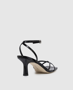 Aeyde Черные кожаные лакированные босоножки Edith HS0163005001126