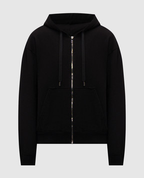 Dolce&Gabbana Черная утепленная спортивная куртка с аппликацией логотипа G9AIYZHU7VX