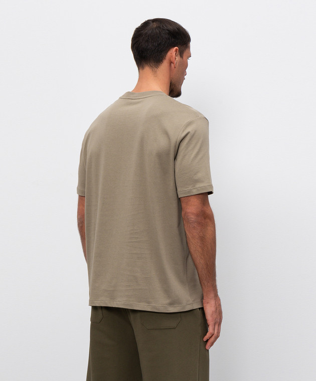 Balmain Футболка Balmain Plage кольору хакі GH0EG000GF58 зображення 4